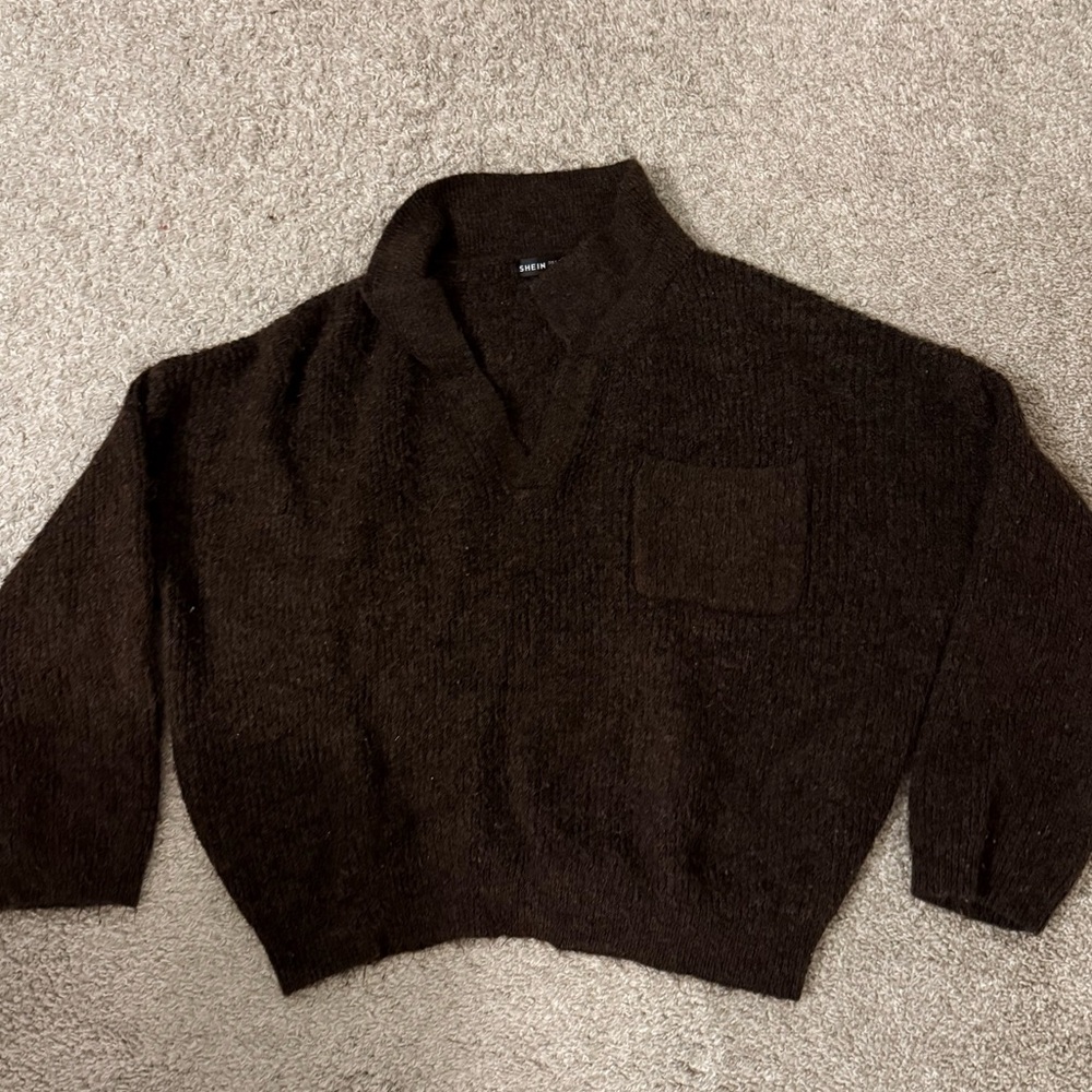 Shein Brown Oversized Sweater